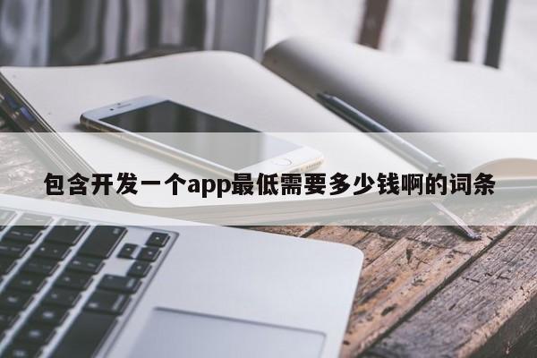 包含开发一个app最低需要多少钱啊的词条